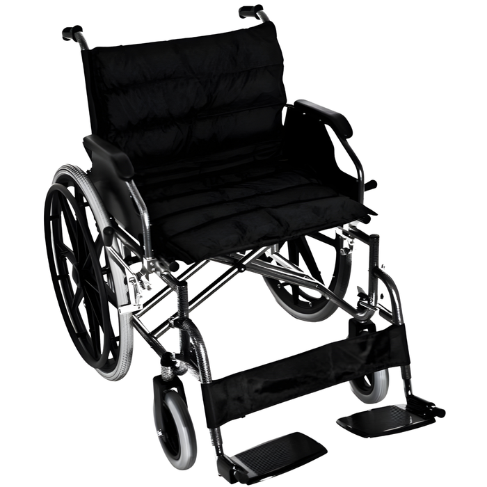 Fauteuil Roulant Pliante en Acier | Largeur Spéciale XXL