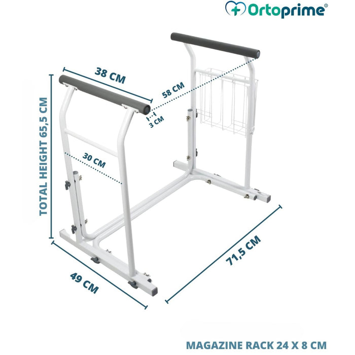 Accoudoirs WC Portables avec Porte-revues