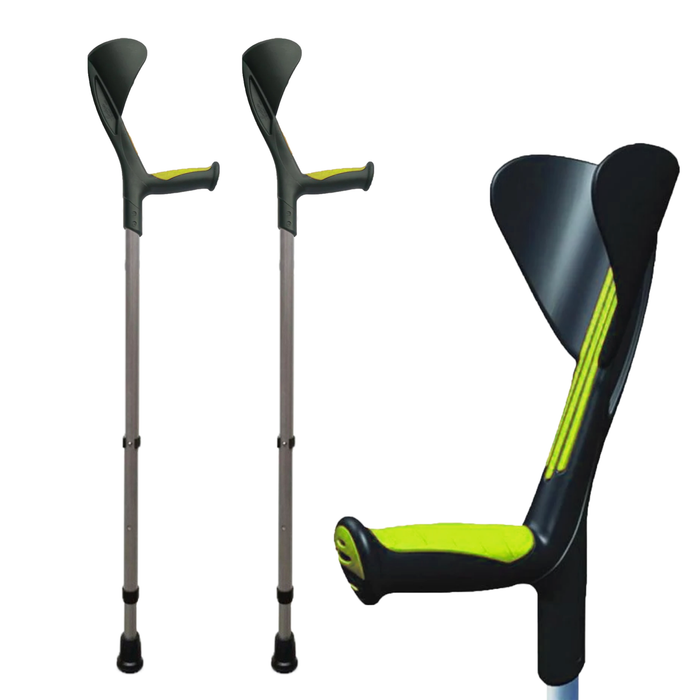 Canne Anglaise Réglable Anatomique Vert Pistache | Pack de 2 Unités