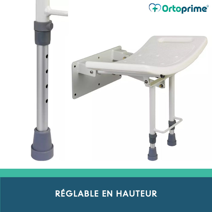 Siège de Douche Pliable avec Pieds Muraux