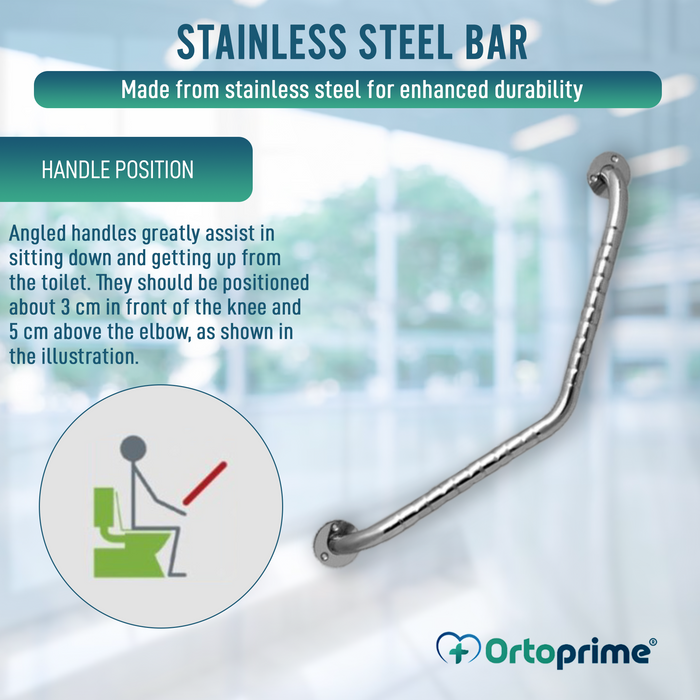 Barre d'angle en acier inoxydable à 135°