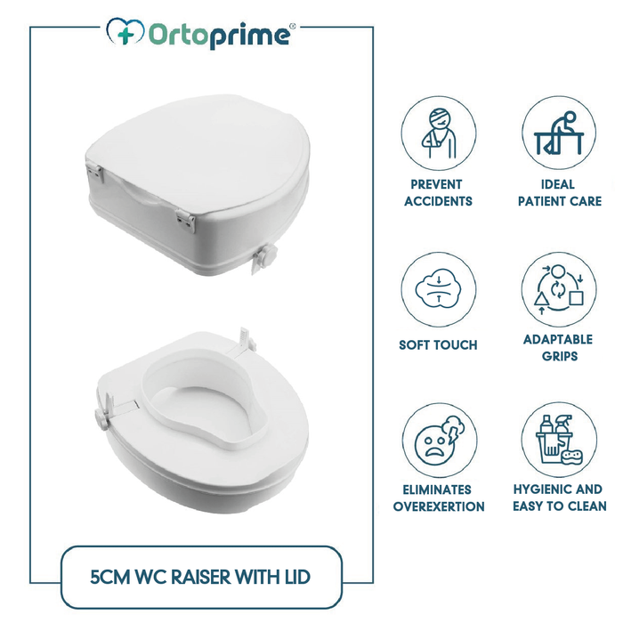 Rehausseur WC Avec Couvercle 5 cm | Universel
