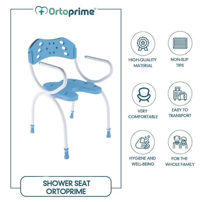 Chaise avec Dossier en forme de U pour Douche