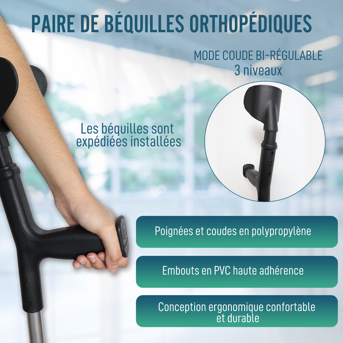 Béquilles Réglables Avec Embouts Larges
