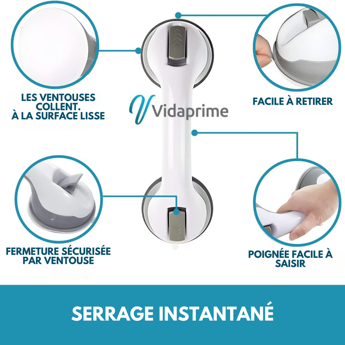 Poignée de Bain à Fixation Instantanée