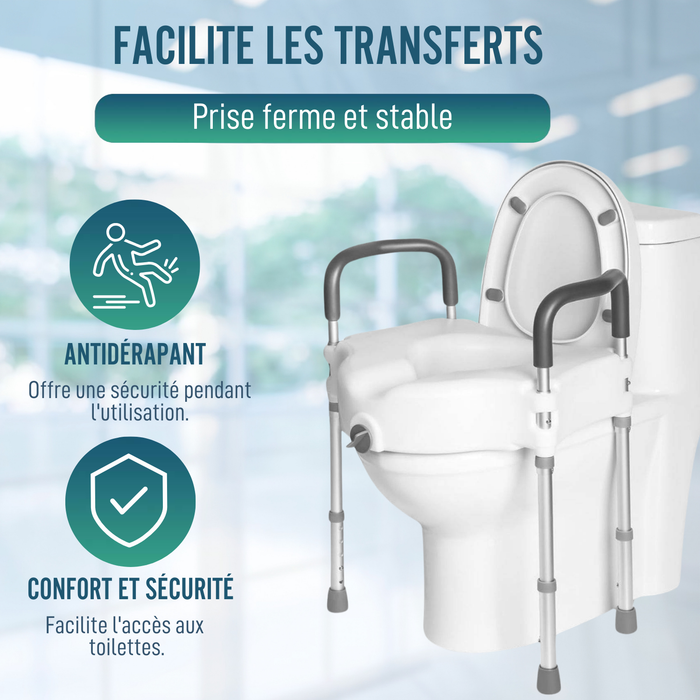 Rehausseur WC 12cm avec Pieds | Universel