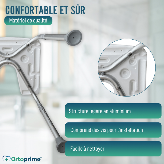 Tabouret de Bain Orthopédique en Forme de U | Réglable