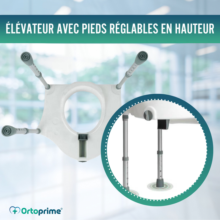Rehausseur WC 12cm avec Pieds | Universel