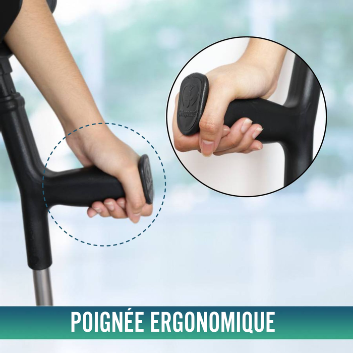Pack 2 Béquilles Orthopédiques Ajustables | Canne anglaise Duo