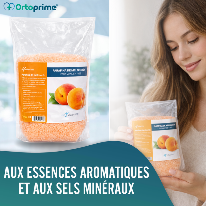 Paraffine de Rééducation pour les Mains et les Pieds 1000ml | Pêche