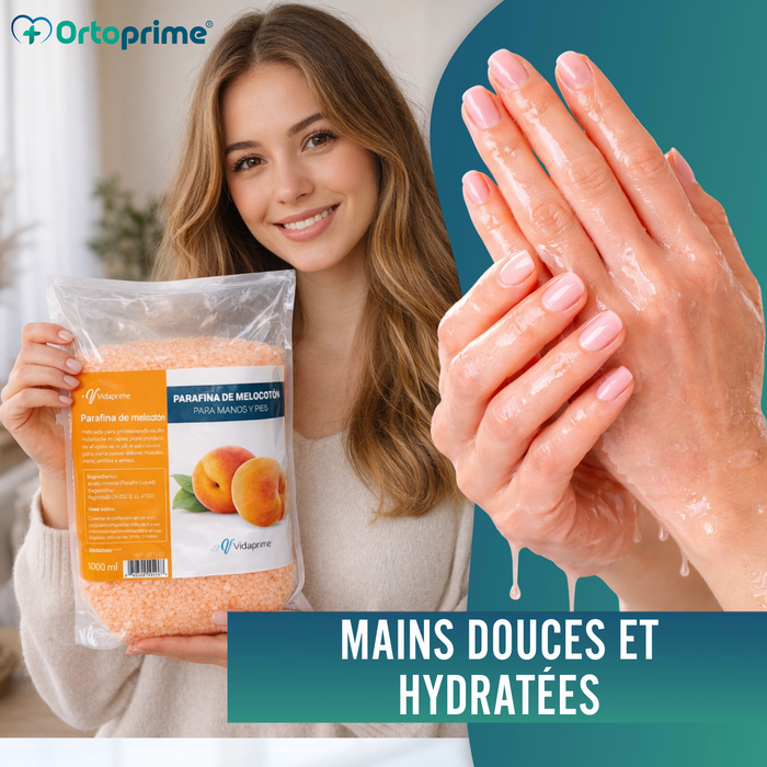 Paraffine de Rééducation pour les Mains et les Pieds 1000ml | Pêche