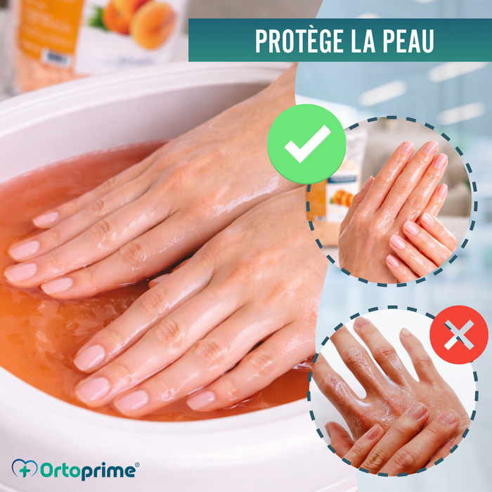 Paraffine de Rééducation pour les Mains et les Pieds 1000ml | Pêche