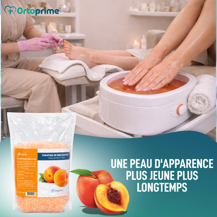 Paraffine de Rééducation pour les Mains et les Pieds 1000ml | Pêche
