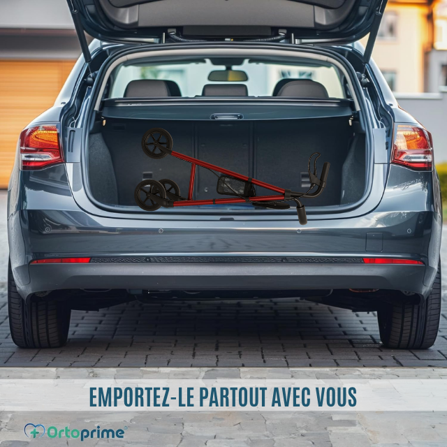 Déambulateur Rollator avec Siège Réglable et Pliable