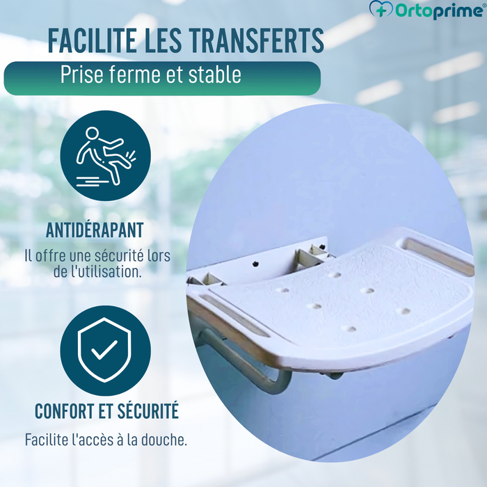 Tabouret Mural Pliable pour Douches | 2 options de modèle