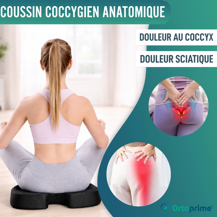 Coussin Antiescarres Viscoélastique pour Coccyx 60kg/m3