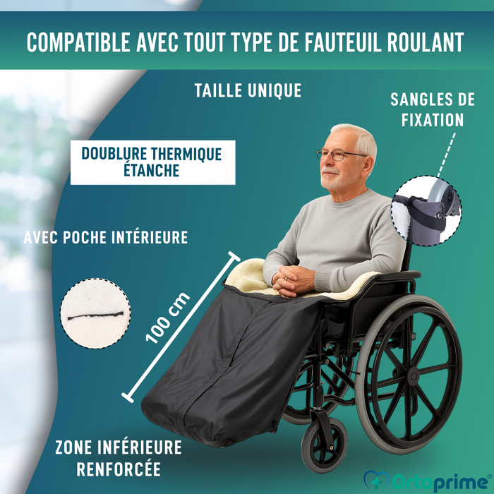 Couverture Thermique pour Fauteuil Roulant | Couverture Imperméable
