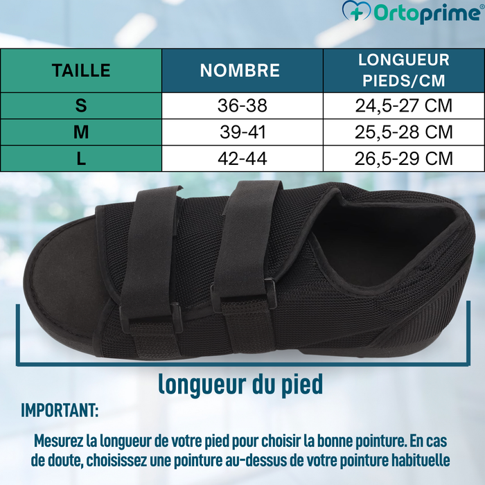 Chaussure Post-Opératoire Semelle Plate | Chaussure Bilatérale
