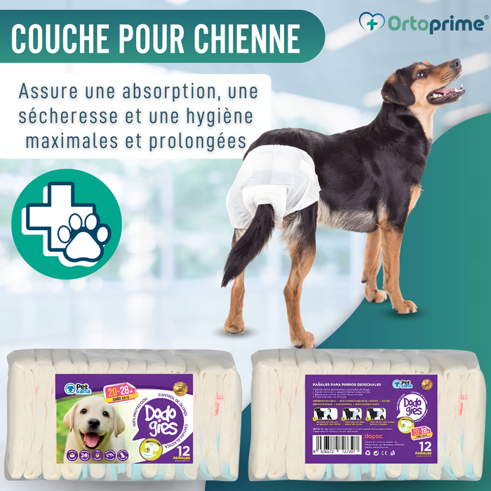 Couches Canines pour Femelles et Chiots | Haute Absorption
