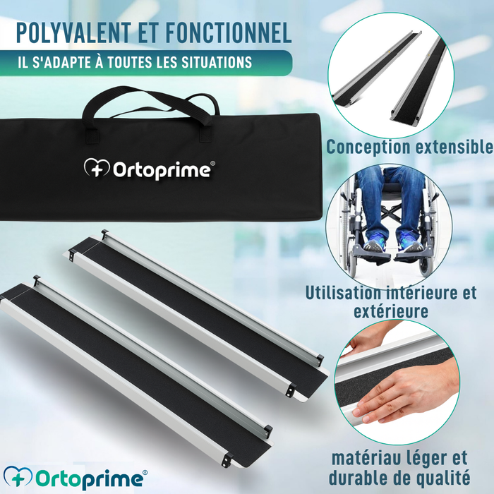 Rampes Télescopiques pour Fauteuil Roulant 270kg | Résistantes