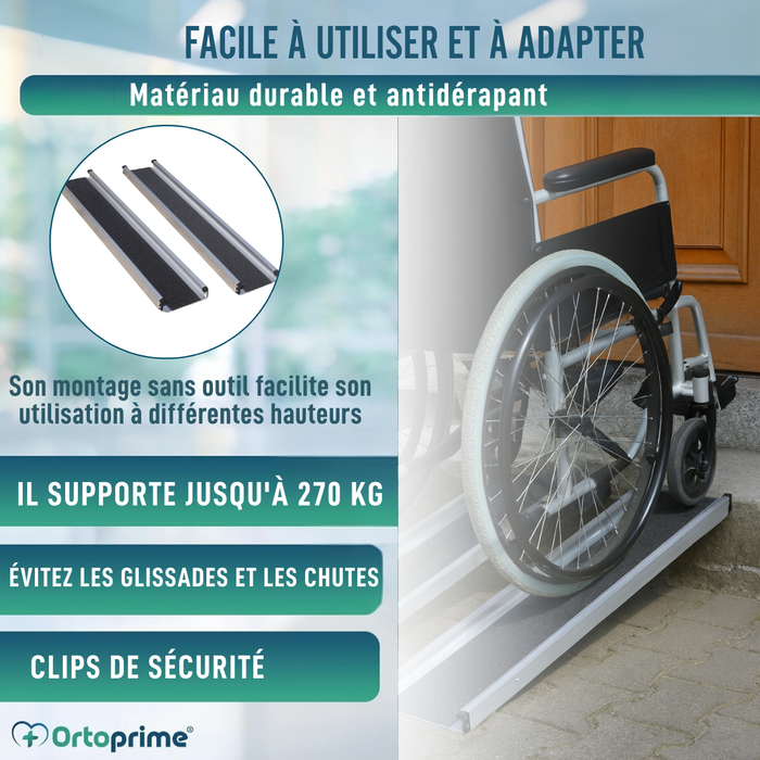 Rampes Télescopiques pour Fauteuil Roulant 270kg | Résistantes