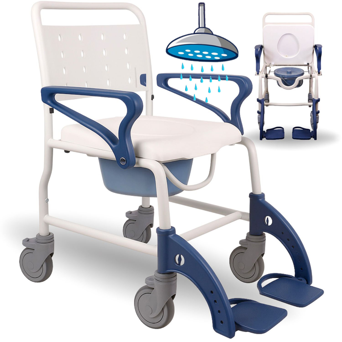 Chaise Douche WC Adultes Bras et Pieds Pliants | WC Portable