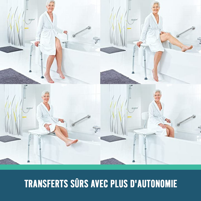 Siège de Baignoire Orthopédique pour Transfert | Banc de Douche Siège Universel