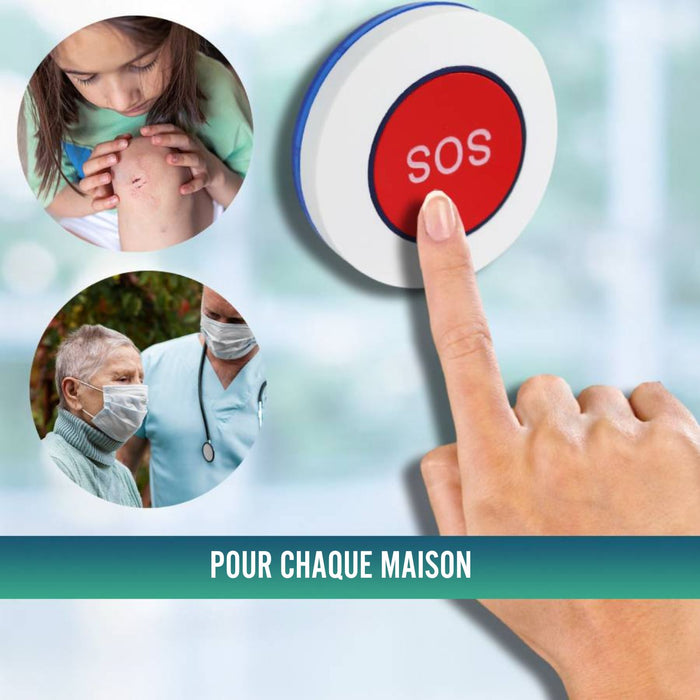 Alarme Avertisseur pour Personnes Âgées | Bouton d'Urgence SOS