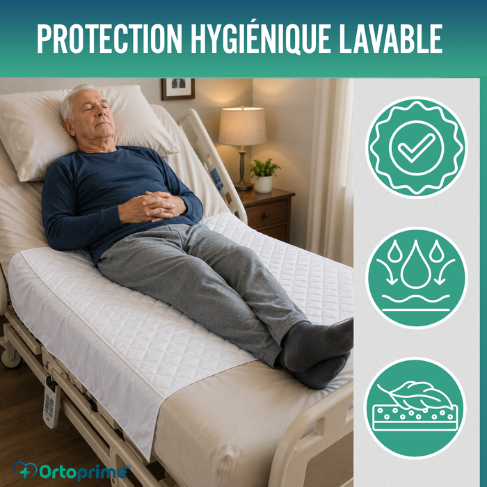Protège-Matelas Absorbant Écologique Lavable pour Lit 90cm 3,15 Litres/m2