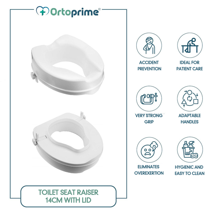 Rehausseur de WC avec Couvercle 15 cm | Universel