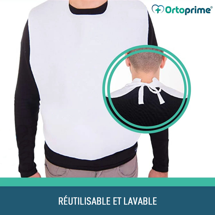 Bavoir Imperméable - Réutilisable pour Personnes Âgées