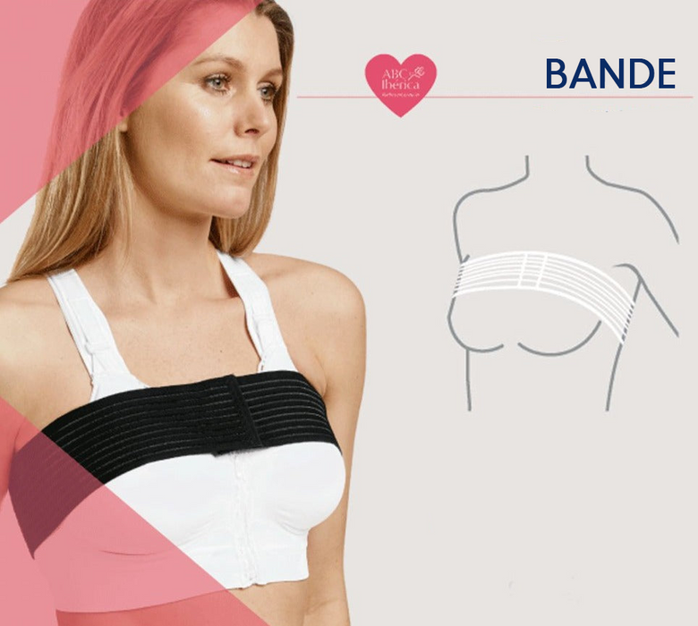 Bande postopératoire pour augmentation mammaire - Compression optimale