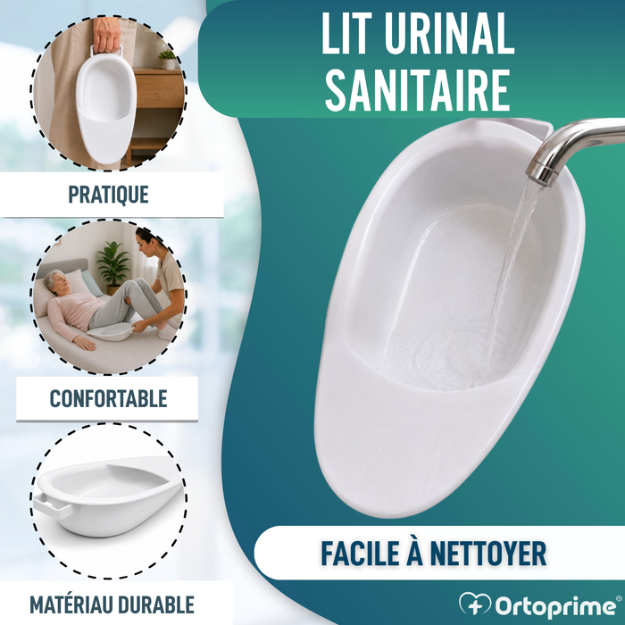 Bassin de Lit Adultes 2,5 L | Urinal Unisexe pour Lit
