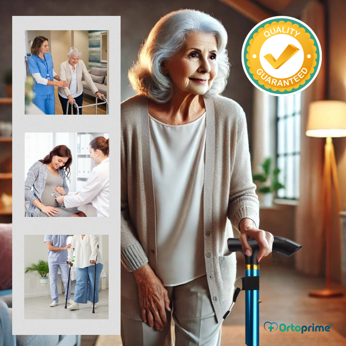 Canne Pliante et Extensible pour Marcher | Canne Bleue