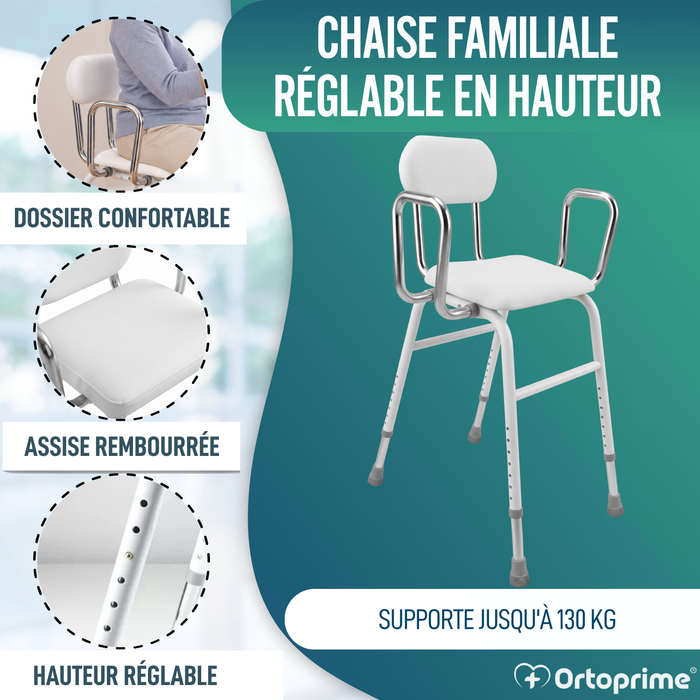 Chaise de Soutien avec Accoudoirs | Hauteur Réglable
