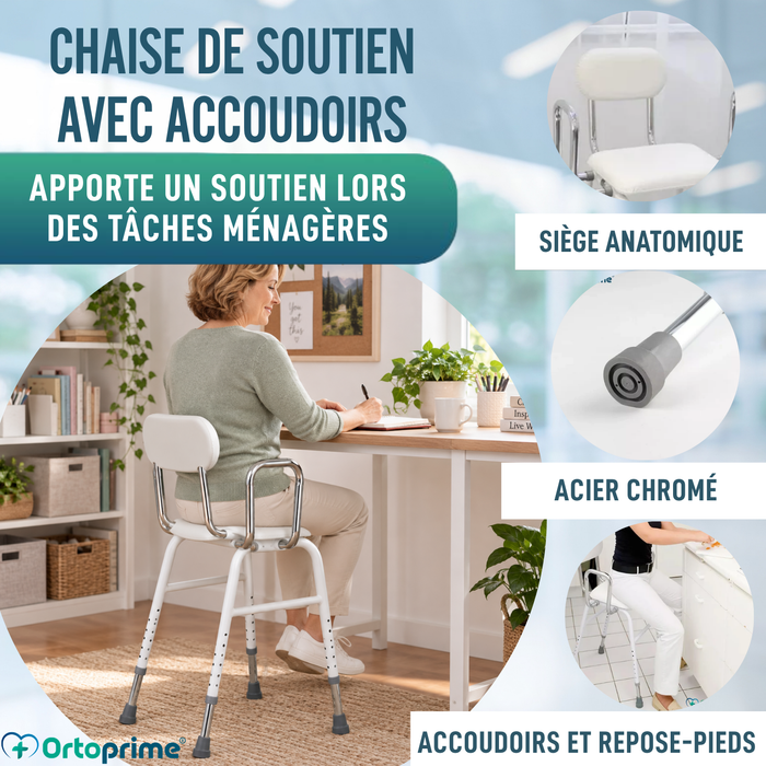Chaise de Soutien avec Accoudoirs | Hauteur Réglable