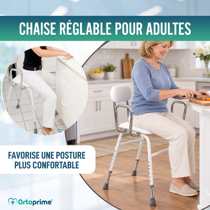 Chaise de Soutien avec Accoudoirs | Hauteur Réglable