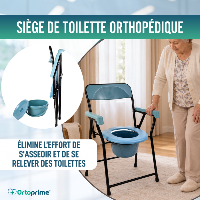 Chaise WC Pliable Seniors | Toilette Portative Adultes