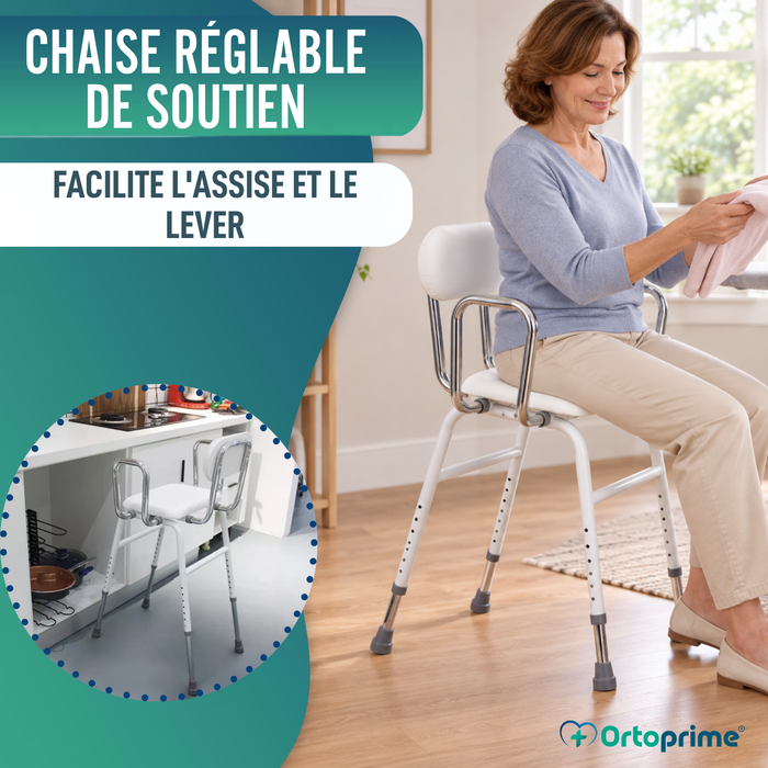 Chaise de Soutien avec Accoudoirs | Hauteur Réglable