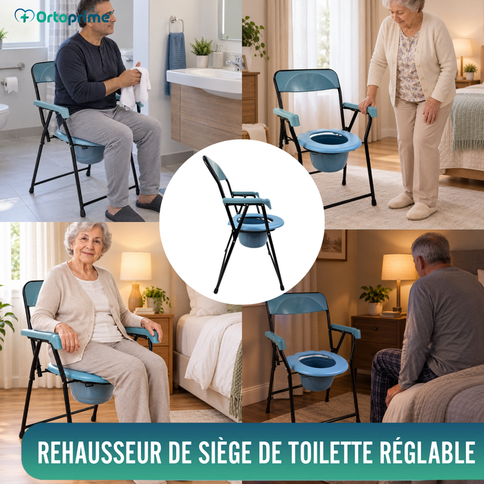Chaise WC Pliable Seniors | Toilette Portative Adultes