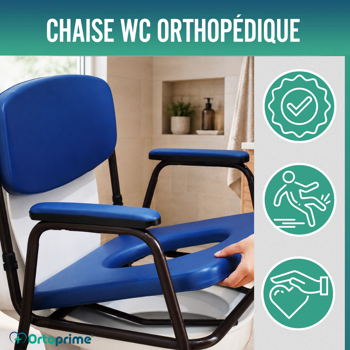 Chaise WC Rembourrée avec Toilette Portable