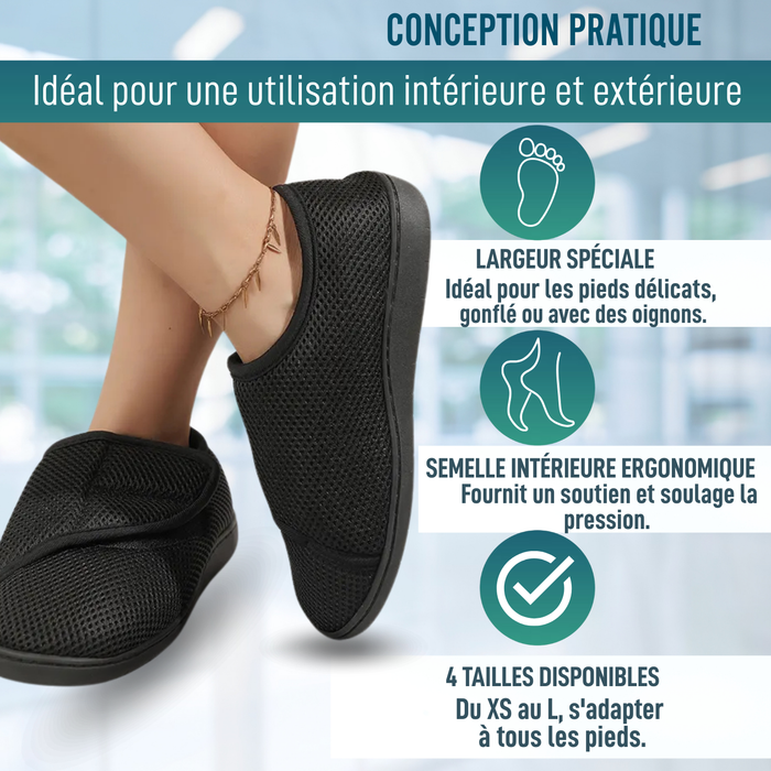 Chaussons Orthopédiques Femme et Homme Pieds Enflés Respirant