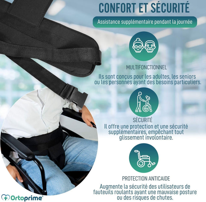 Ceinture de Chaise Roulante Pelvienne Anti-chute