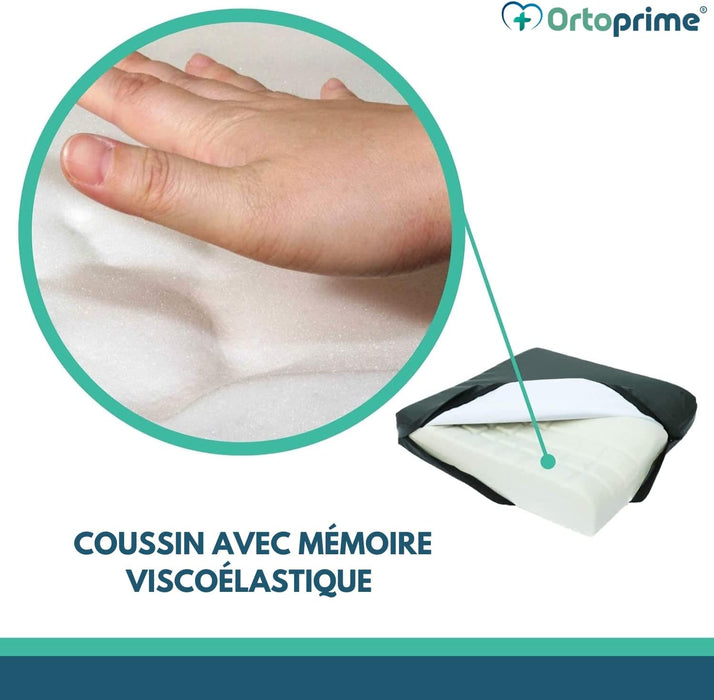 Coussin Antiescarres Anatomique Carré Viscoélastique | Effet Mémoire