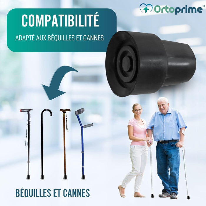 Embouts pour Cannes Antidérapants et Adaptables | 2 unités