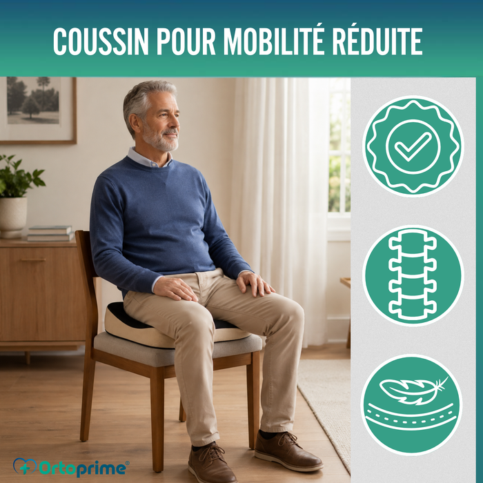 Coussin Ergonomique en Mousse à Mémoire avec Trou pour le Coccyx | Confort