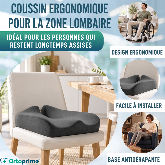 Coussin Orthopédique Antidérapant pour le Coccyx | Ergonomique
