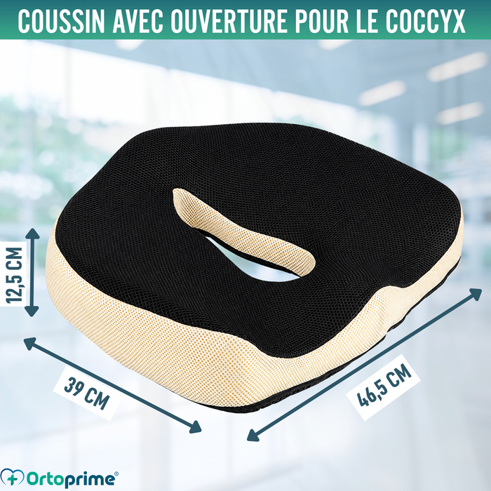 Coussin Ergonomique en Mousse à Mémoire avec Trou pour le Coccyx | Confort