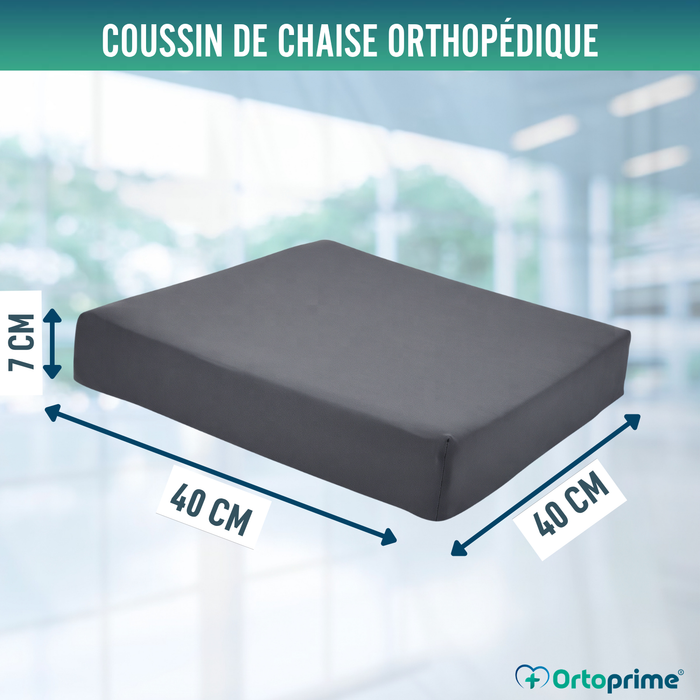 Coussin anti-escarres en Mousse Viscoélastique + Mousse HR Confort