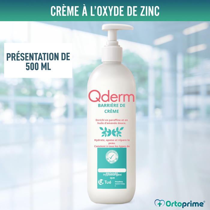 Crème Anti-escarres à l'oxyde de Zinc pour les Peaux Irritées | Distributeur 500 ml